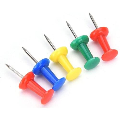 80Pcs Assorted Making Thumb Tacks Multicolor Plastic Tacks Push Pins Cork Board Office School Stationery Supplies