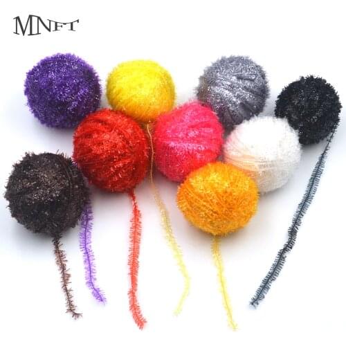 MNFT 9 Colors450m/Lot Crystal Flash Line Tinsel Chenille for Fly Tying Yarn Fibers Fishing Flies Streamer Lure Making