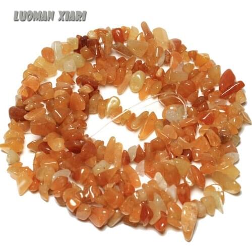 AAA+ Wholesale 5-8 mm Gravel Shape Red Aventurine Natural Stone Beads For Jewelry Making DIY Bracelet Necklace Beads Strand 34