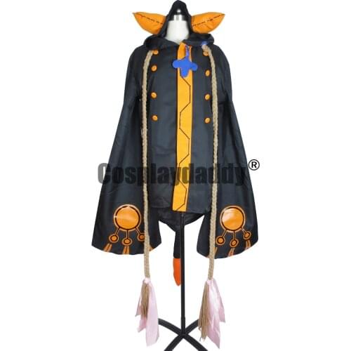 Blazblue Taokaka Black & Orange Halloween Suit Set Cosplay Costume J001