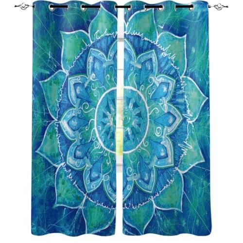 Retro Mandala Flower Curtains For Living Room Modern Window Curtains For Bedroom Curtains Drapes Blinds