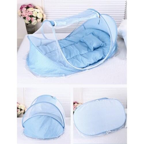 DHL 20set Baby Crib With Pillow Newborn Mat Set Portable Folding Cradle With Netting Infant Bedding Sleep Travel Cots