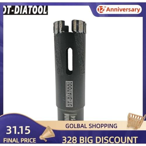 DT_DIATOOL 1pc Dia 32mm M14 Laser Welded Diamond Dry Drilling Core Bits For Hard Granite Marble With Side Protection Hole Saw