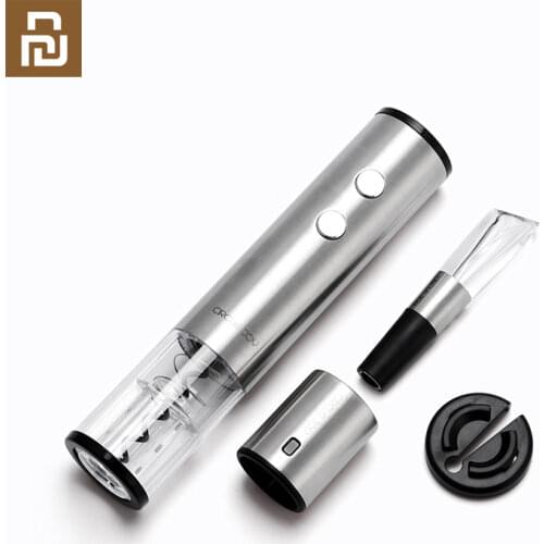 Xiaomi Mijia Circle Joy Electric Bottle Opener Stainless Steel Automatic Red Wine opener 1S decanter Mini Wine stopper set gift