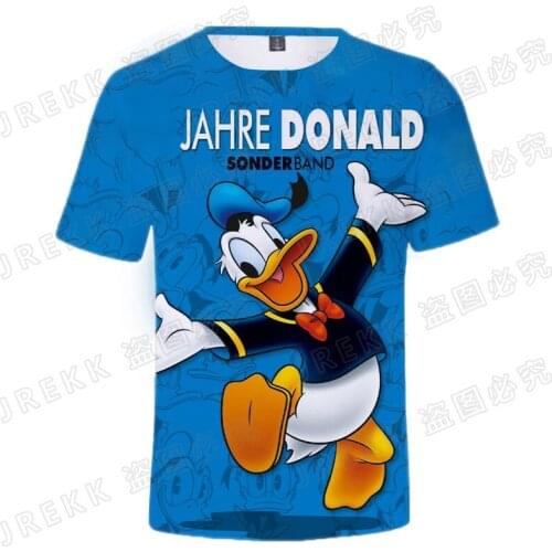 Donald Duck t-shirt Summer 3D Print New Fashion Men Women Children Short sleeve shirts Harajuku Kids Boy Oversized t shirt