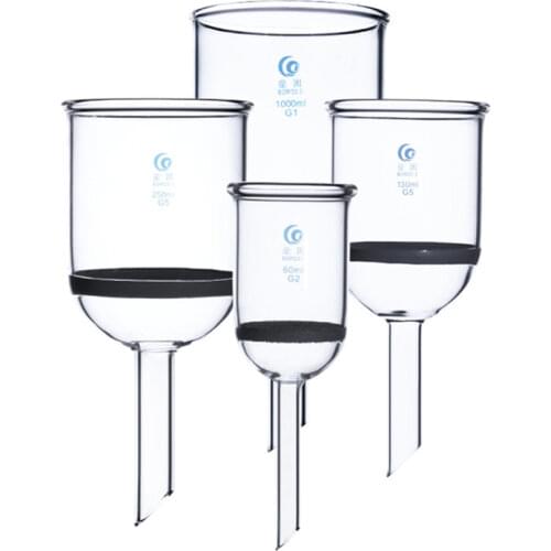1PCS 30ml to 2000ml Lab Glass Buchner Funnel, glass core funnel G1-G5 Pore Size For Selection