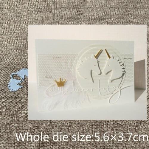 New Design Craft Metal Cutting Die cut dies 2pcs unicorn decoration scrapbooking Album Paper Card Craft Embossing die cuts
