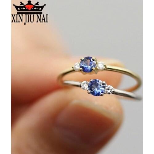 Fashion simple sapphire pendant ring sexy female model accessories party jewelry exquisite gift temperament woman ring