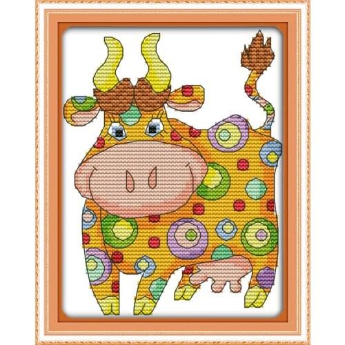 Colorful animal (3) cross stitch kit 14ct 11ct count print canvas stitches embroidery DIY handmade needlework plus