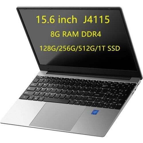 15.6' Laptop 8G RAM DDR4 1TB 512G 256G 128G SSD Gaming Laptop Ultrabook Intel Celeron J4115 Quad Core Win10 OS Notebook Computer