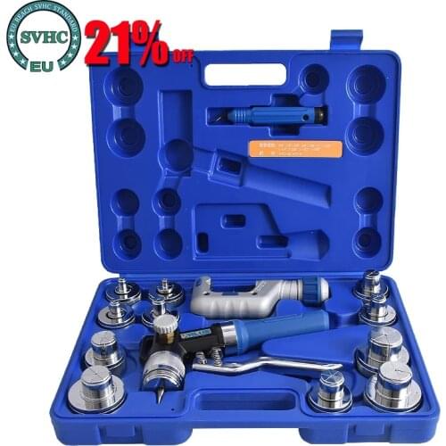 New Upgrade VHE-42B Hydraulic Tube Expander Kit Pipe Expanding Tool Set Air Conditioning Copper Tube Expander Refrigeration Tool