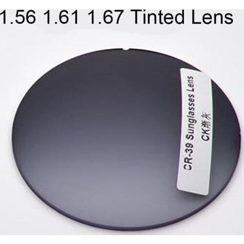 1.56 1.61 1.67 Prescription Tinted Lens Myopia Nerd Reading Sunglasses Lens Resin Gradient Brown Black Glasses 0-800 diopters