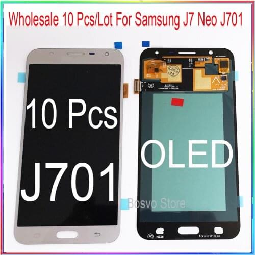 Wholesale 10 Pcs / Lot for Samsung J7 neo J701 LCD Screen display with touch Digitizer assembly