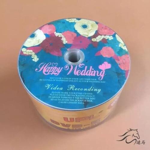Wholesale 50 discs For Wedding Recording Grade A 8x 8.5 gb Blue Flower Printed DVD+R DL Disc