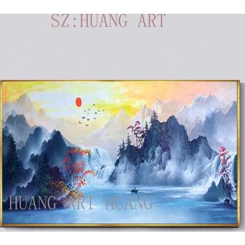 Original landscape scenery hand-painted oil painting knife big picture color sofa bedroom adornment the lobby restaurant