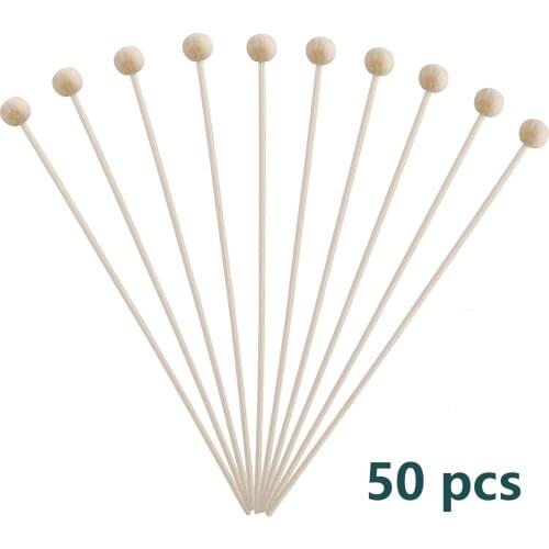 Refill Sticks Aroma Diffuser Aromatherapy Accessories 50pcs Set Bedroom Decoration Gifts For Home Rattan Ball Wood Fragrance
