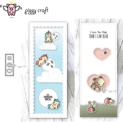 Piggy Craft metal cutting dies cut die mold Shape label frame Scrapbook paper craft knife mould blade punch stencils dies