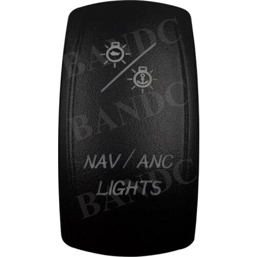 Cover Cap Only! Car Boat Dash NAV/ANC LIGHTS+ Laser Etched Rocker Switch Backlit Cover Cap ,Auto Accessories, Waterproof