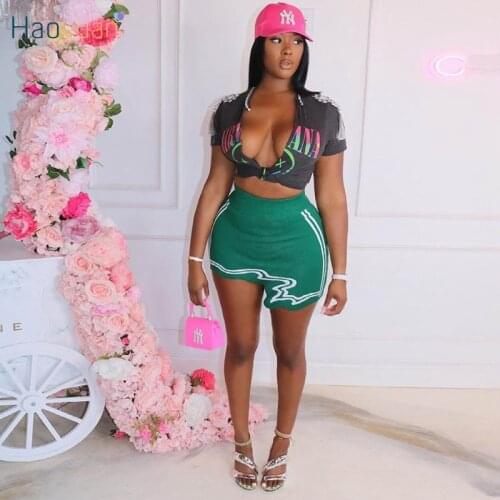 HAOYUAN Knitted Asymmetrical Bodycon Mini Skirts Sexy Y2k Clothes Cute Outfit Women High Waist Night Club Wear Short Plaid Skirt