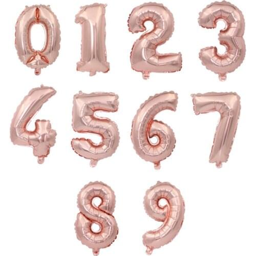 16/32 Inch Number Balloons Foil Ballon Christmas Digital Globos Wedding Birthday Party Decoration Baby Shower Supplies Hot Props