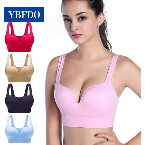 YBFDO 2021 New Bras For Women Underwear Sexy Lingerie Solid Bra Seamless Push Up Cotton Tops Bralette Brassiere Wireless Sports