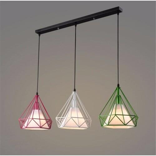 Green/Orange/Pink/Black/White Metal Iron Lamp Loft Vintage Pendant Light Home Lighting Restaurant Office, E27 110v-220v PLL-72