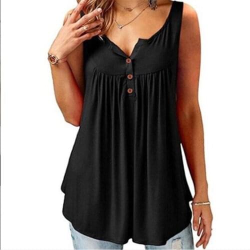 2XL Plus Size Casual Streetwear Summer Loose Beach T Shirt 2021 Women Sleeveless Black Blue Tops Fashion Ladies Vest Tee Clothes