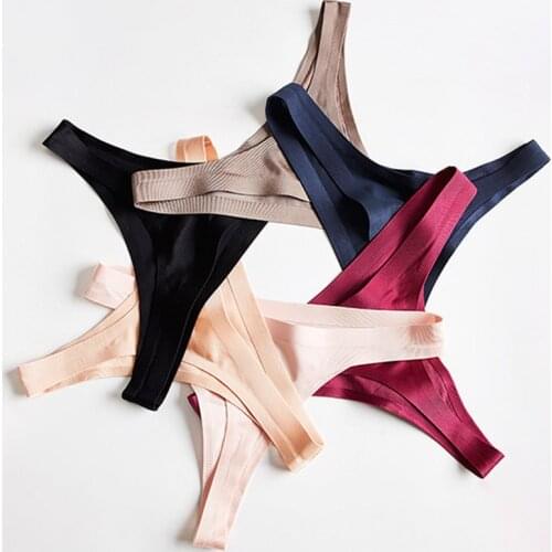 Q Women Panties Breathable G-string Low-Waist Sexy Ice Silk Thongs Women Underwear No Trace Nylon M/L/XL/2XL/3XL Briefs