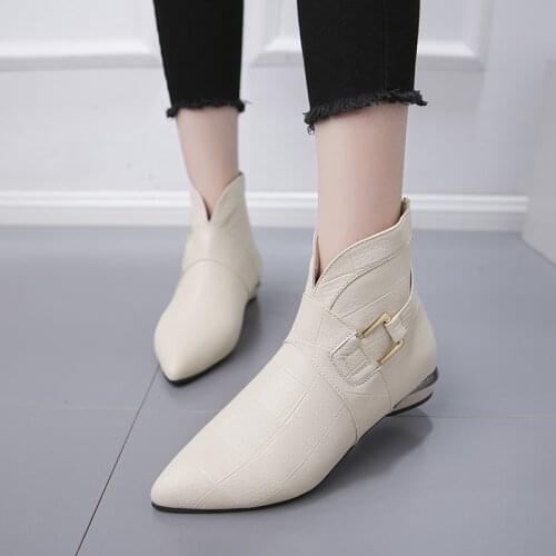 COOTELILIl 2019 New Boots Autumn Winter Warm Boots Women Black Ankle Boots For Women Heel Zip Ladies Shoes Boots Point Toe