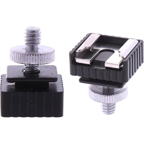 1/4" Screw metal flash hot shoe mount adapter light stand tripod