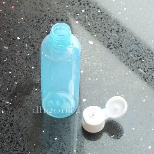 10 pcs 100ml Empty Bottles SkyBlue Hard Plastic Travel Turn Screw Partial Shipments