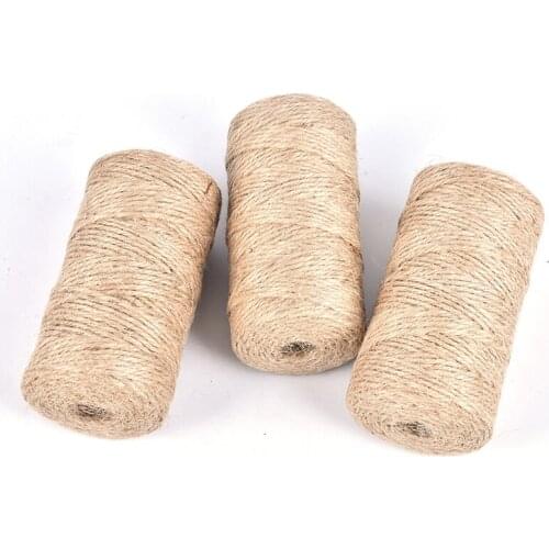 100m Natural Jute Twine Burlap String Rope Party Wedding Decoration Florists Easter Decorations for Home Decoration