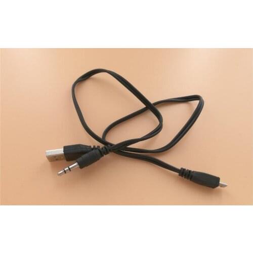 100PCS/LOT 2 in 1 Micro USB to Jack 3.5mm cable/USB Male for bluetooth speaker portable cd player