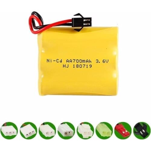 3.6V 700mah AA NI-CD Battery With Charger For Electric Toys Car Tank Ship Boats Robot Rechargeable AA 3.6V Battery M Size Model