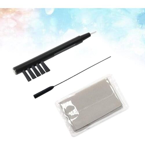 3 Pcs Multifunctional Hearing Aid Accessories Cleaning Cloth Brush Rod (Cleaning Cloth Random Color)