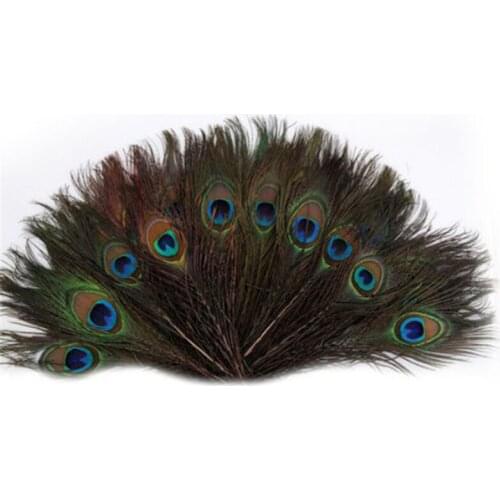 50 pcs 25-30cm Beautiful Natural Peacock Tail Feathers Eyes Feathers Decorations for Craft / Art / Dress / Hats / Bridal Costum