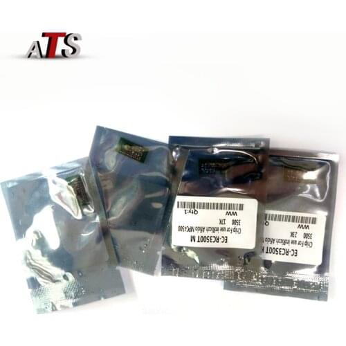 4pcs/set CMYK toner cartridge chip For Ricoh MPC4500 MPC3500 Copier spare parts MPC 4500 3500