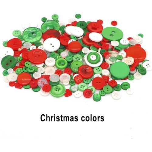 50/100g Four HolesRandom Mixed Color Round Wood Flatback DIY Wooden Buttons Sewing Dolls Crafts Garment Accessories Round Resin