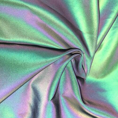 50cm*140cm Black Colorful Reflective Cloth Colorful Green Light Colored Cloth Down Cloth for Clothing