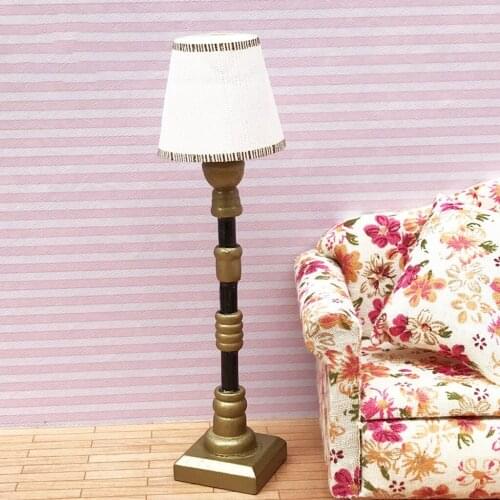 Doll House Accessories,1/12 Doll House Miniature Furniture Floor Lamp Light Kids