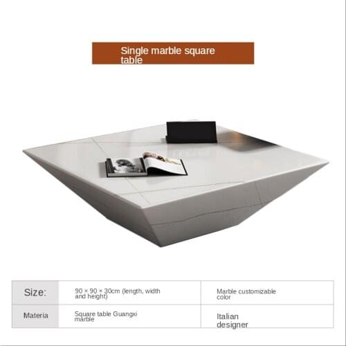 Tea table simple modern luxury Nordic small living room creative square marble tea table combination