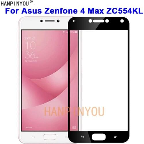 For Asus Zenfone 4 Max ZC554KL 5.5" New 9H Hardness 2.5D Full Cover Toughened Tempered Glass Film Screen Protector Protect Guard