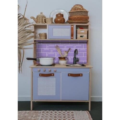 Funlife® Modern Design Verbena 3d Tile Stickers Self-Adhesive Easy to Clean Kitchen Bathroom Decorative Wall Stickers for Home