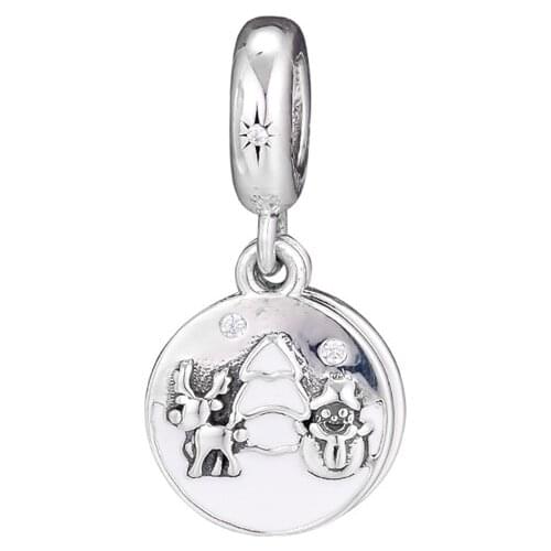 Perfect Christmas Dangle Charm Authentic 925 Silver Jewelry Fits Beads Bracelets & Necklaces DIY Fashion Female Jewelry Charm