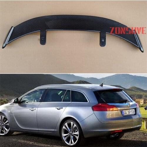 Use For Opel 2010 Insignia ABS Plastic Carbon Fiber Look Hatchback SUV Roof Rear Wing Body Kit Accessories
