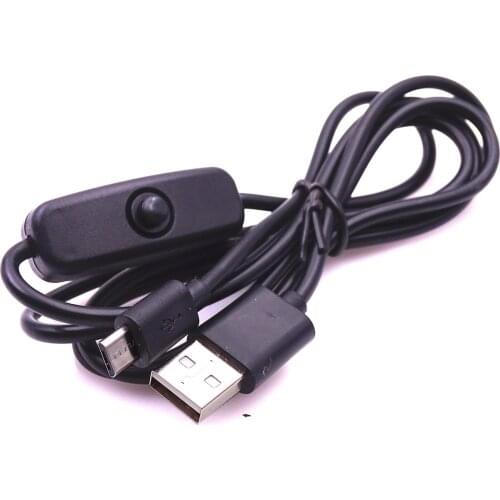 Raspberry Pi 3 Power Cable with switch ON/OFF button Micro USB charging cable for Banana PI Raspberry Pi 2 power cable