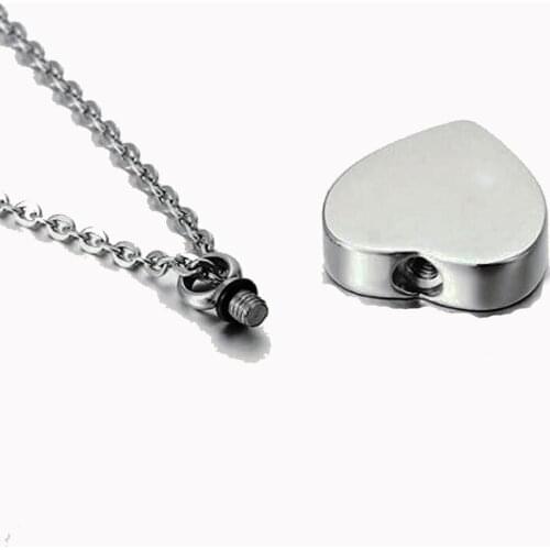 Stainless Steel carving Heart Ash Box Pendant Jewelry Pet Urn Cremation Memorial Keepsake Openable Put In Ashes Holder Necklace
