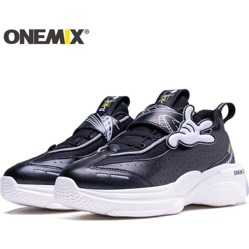 ONEMIX New Children Casual Shoes Leather Toddler Girls Running Shoes Air Cushion Damping Boys Sneakers Soft Bottom Kids Shoes