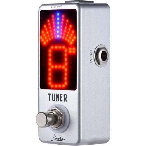 Mini Chromatic Tuner Pedal Effect LED Display True Bypass for Guitar Bass