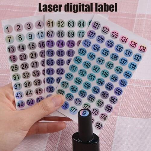 Number Sticker Label For Nail Polish Color Gel Varnish 1-60/ 61-120/ 121-180 Marking Numbering Manicure Tool